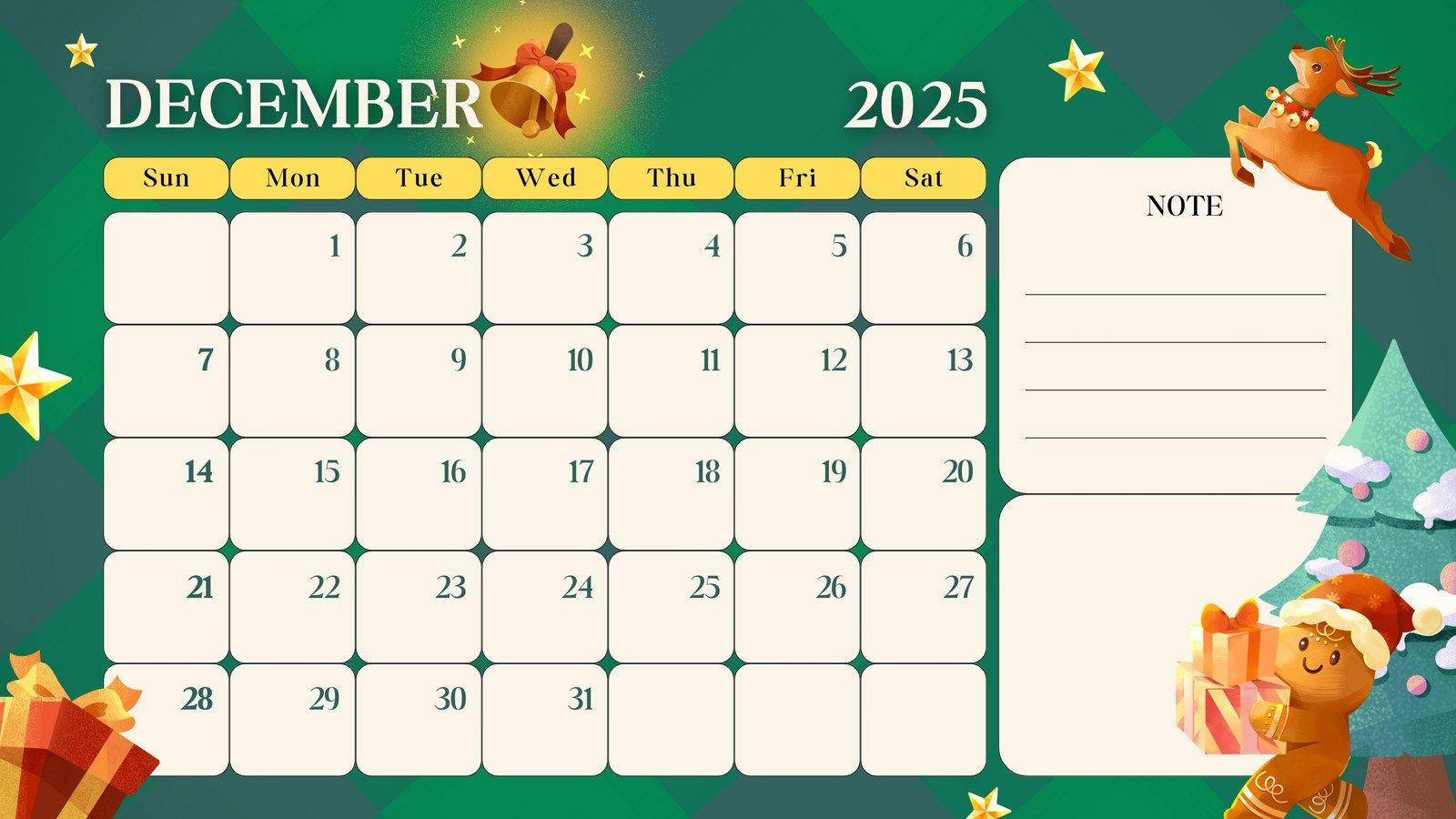 Free, Printable December 2025 Calendar Templates | Canva for Large Printable Calendar December 2025