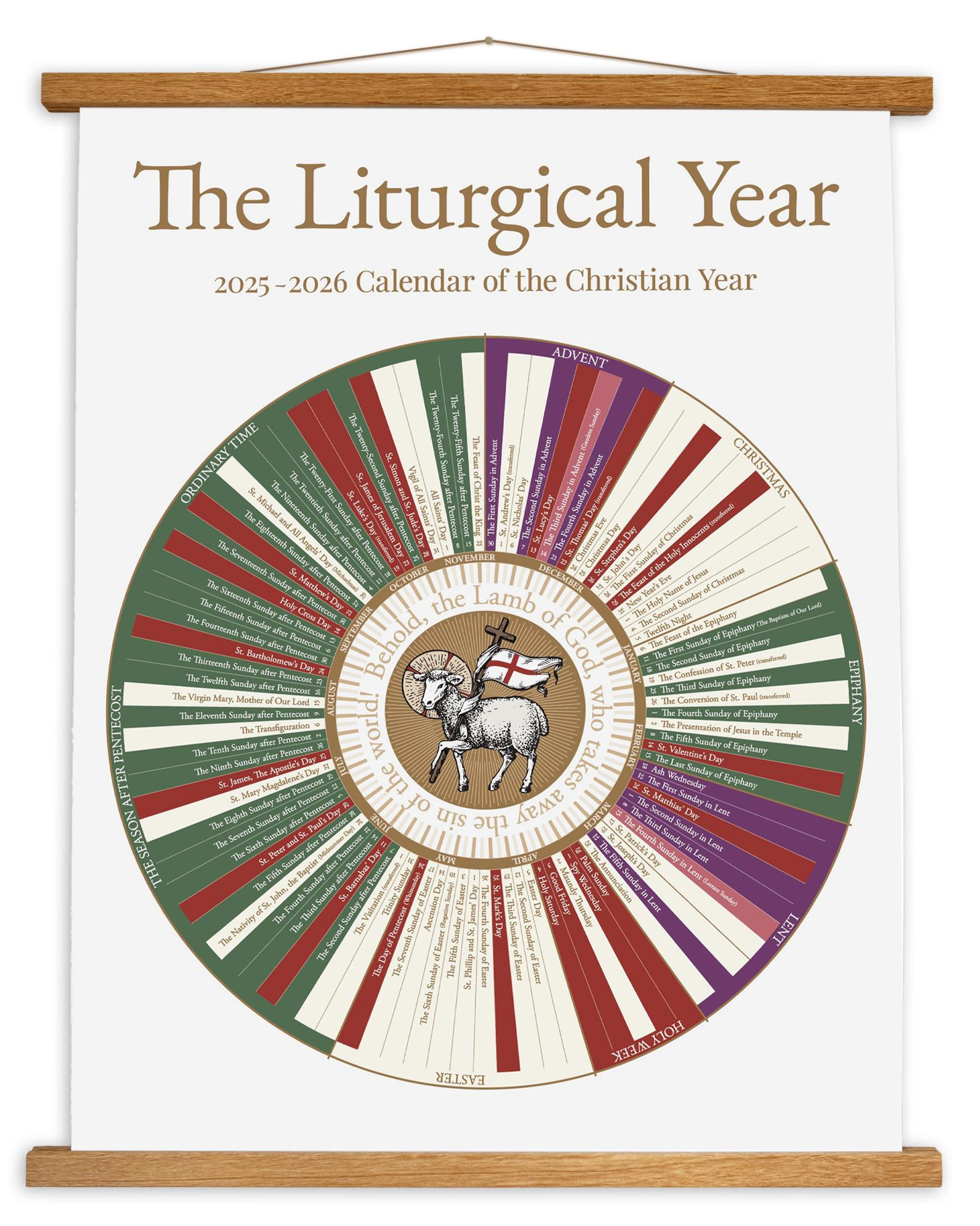 2025–2026 Liturgical Year Wall Calendar | Christian Church Seasons with regard to Presbyterian Liturgical Calendar 2026