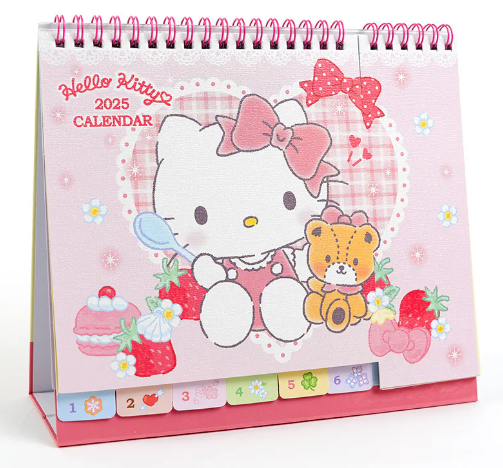 2025-2026 Sanrio Hello Kitty Cat Desk Top Calendar Schedule for Hello Kitty Desk Calendar 2026