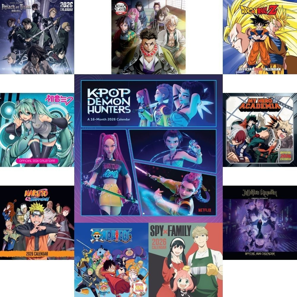 2026 Calendar Kpop Demon Hunters | Anime Manga | Hatsune Miku | My with Anime Calendar 2026 Schedule