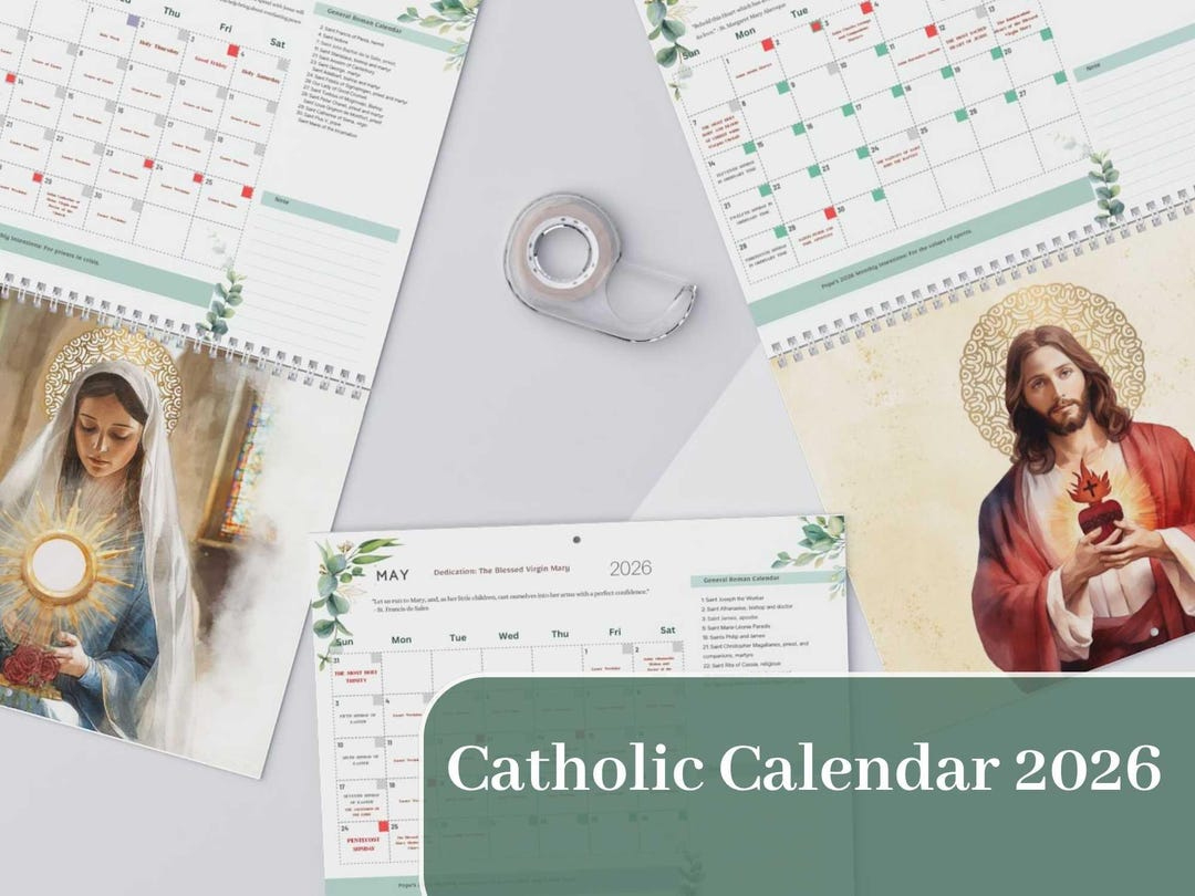 2026 Catholic Calendar: Wall Calendar With Hanger / Catholic Gift regarding Catholic Calendar May 2026