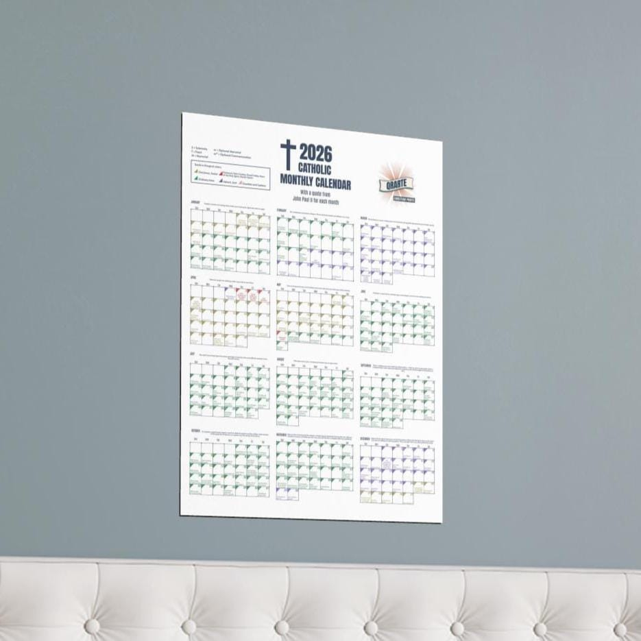 2026 Catholic Wall Calendar - Monthly Religious Poster - Etsy intended for Catholic Wall Calendar 2026