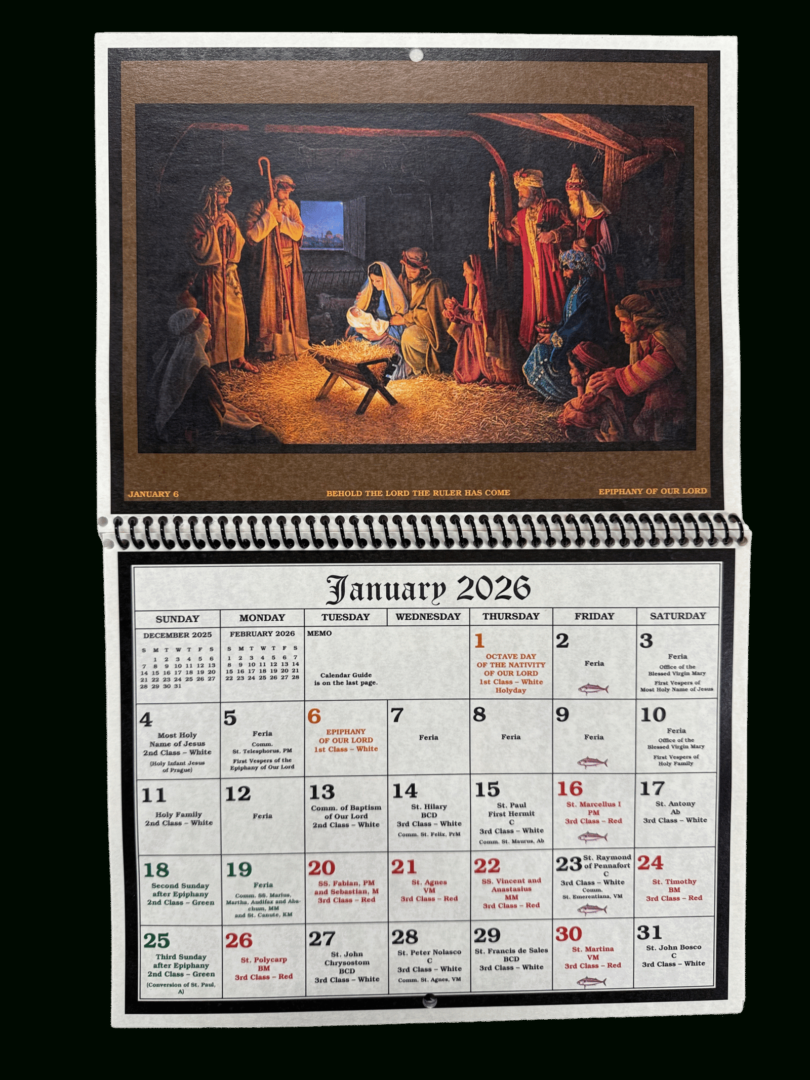 2026 Liturgical Calendar - The Seraphim Company, Inc. throughout Catholic Liturgical Desk Calendar 2026