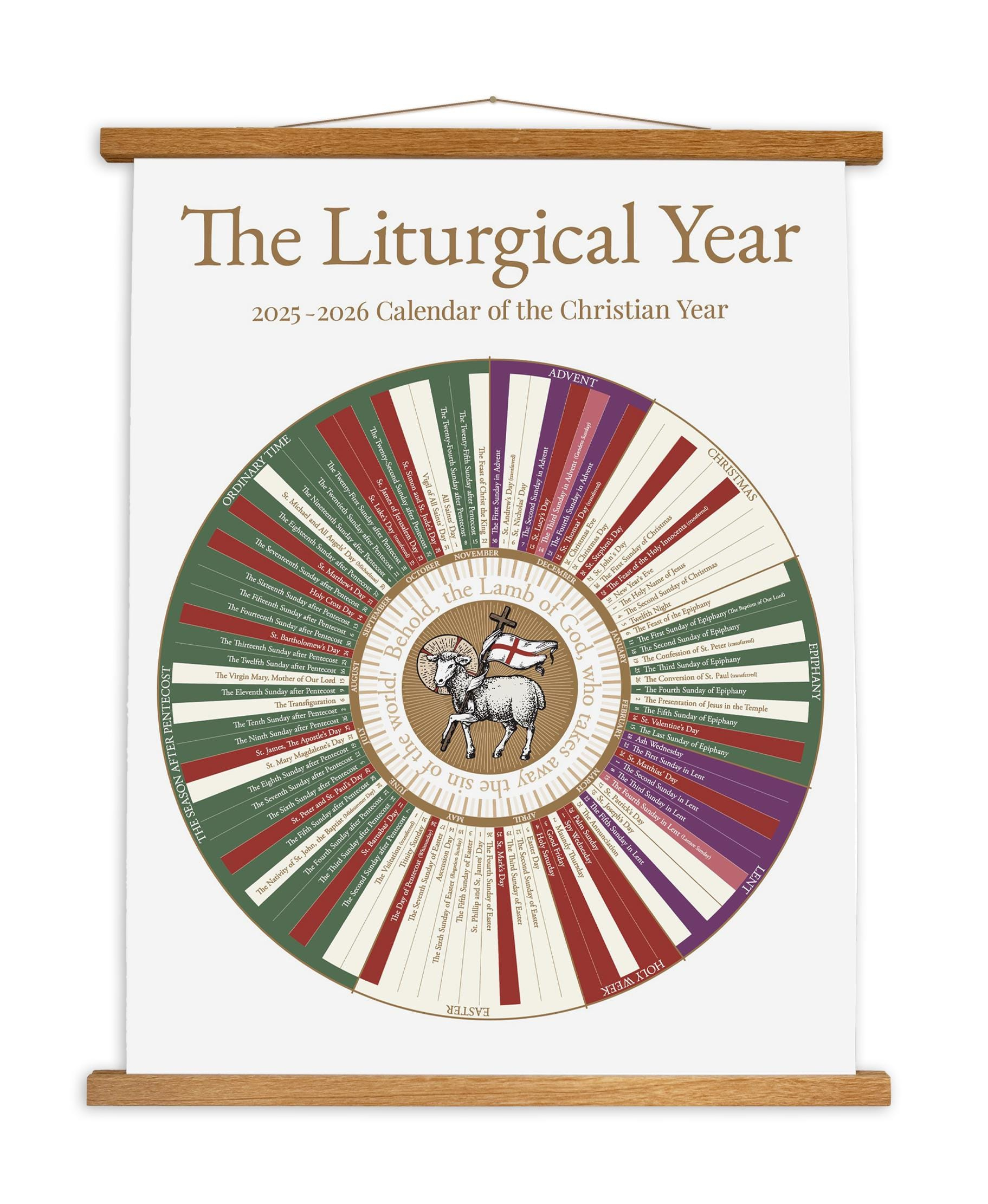 2026 Liturgical Year Wall Calendar | Christian Church Seasons with Uk Catholic Liturgical Calendar 2026