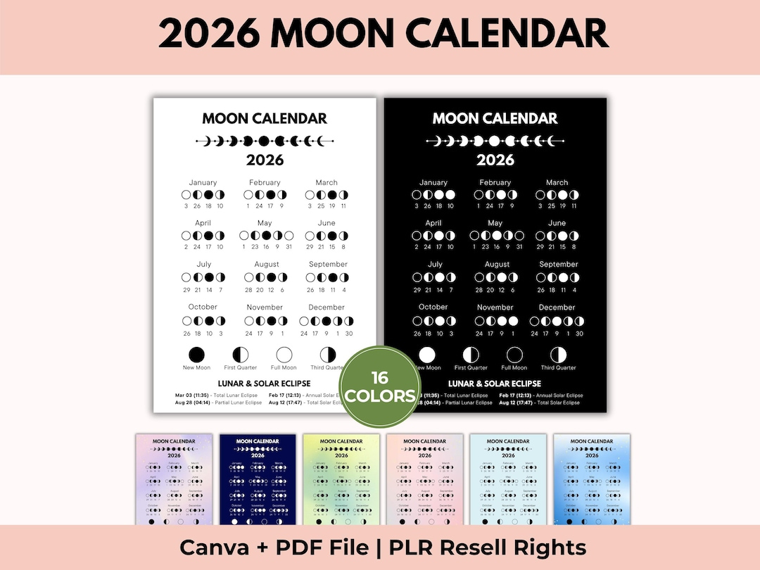 2026 Mondphasen Kalender, Mondkalender, Astrologiekalender with regard to 2026 Full Moon Calendar Printable