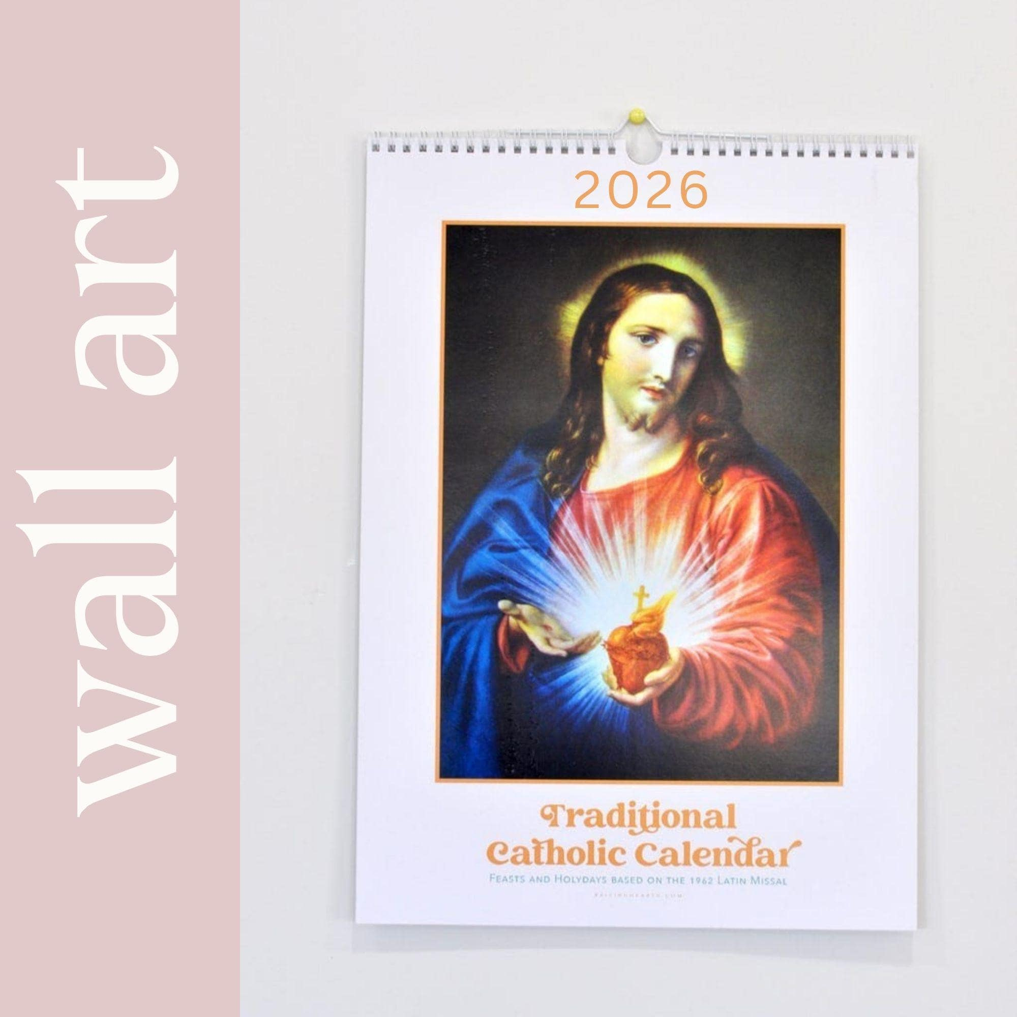 2026 Traditional Catholic Wall Calendar: Sacred Art, 1962 Latin with Traditional Latin Mass Catholic Calendar 2026