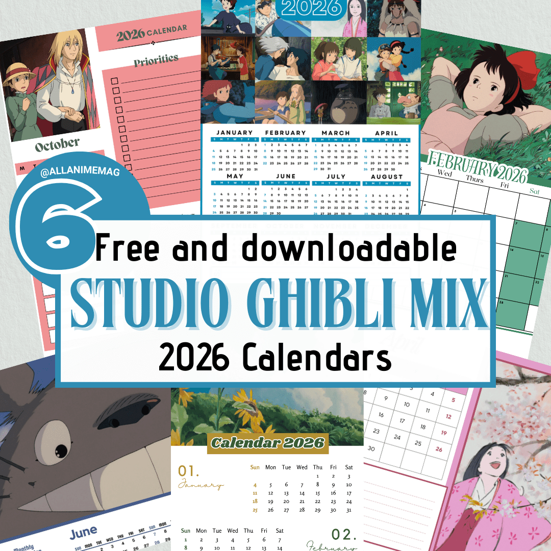 6 Free 2026 Anime Calendars: Studio Ghibli Compilation - All About for Anime Calendar 2026 Release Dates