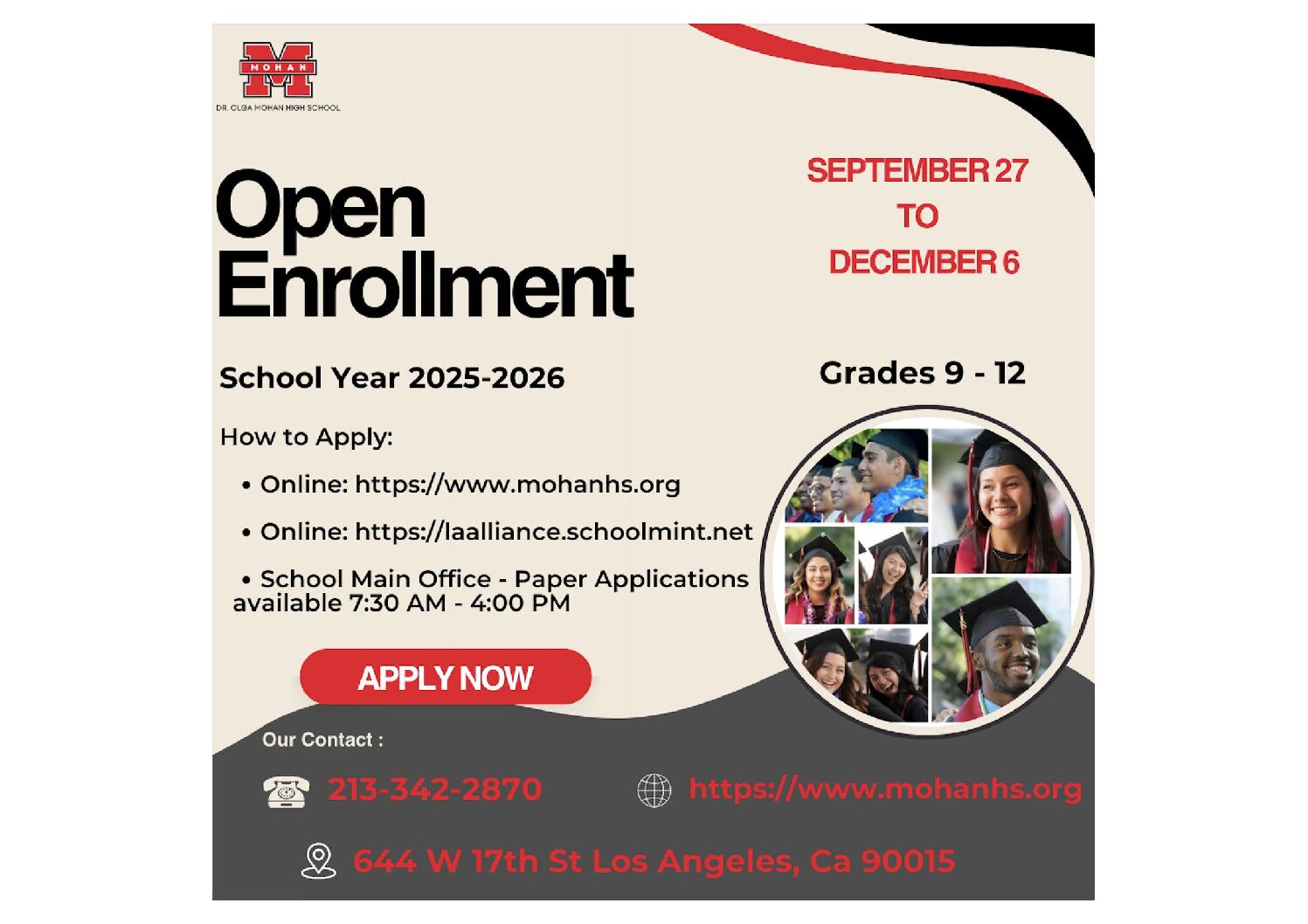 Alliance Dr. Olga Mohan High School pertaining to High School Enrollment 2026