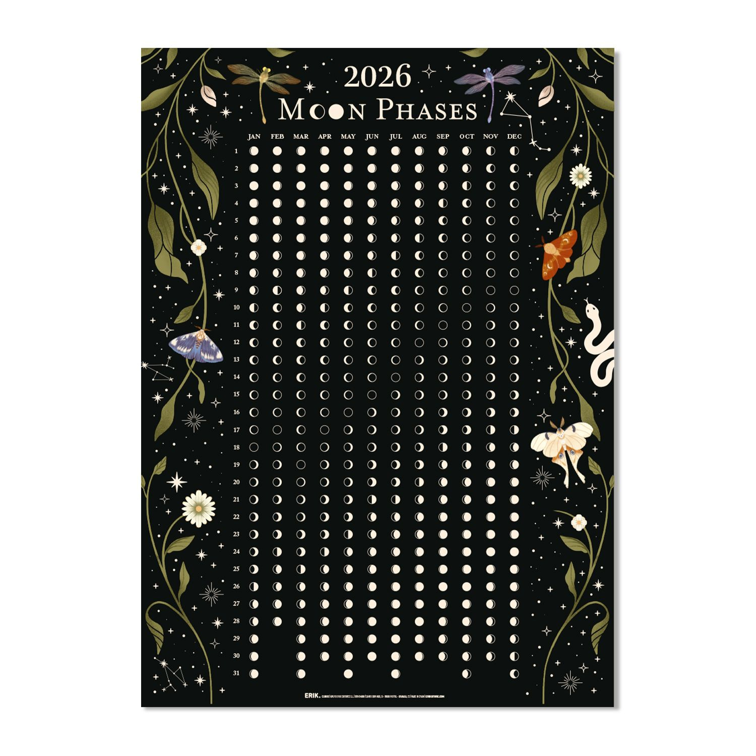 Astral: Mondphasenkalender 2026 - Merchoid Deutschland for 2026 Moon Phase Calendar