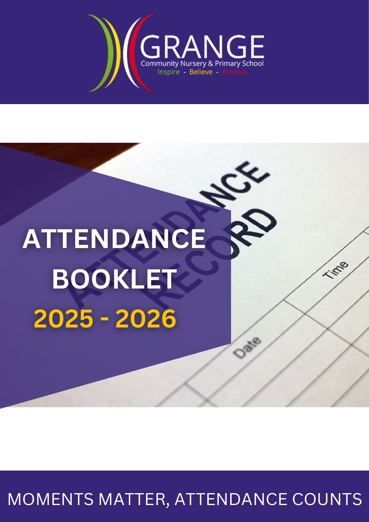 Attendance Booklet 2024/2025 - Grange Community Nursery And pertaining to National School Attendance 2026