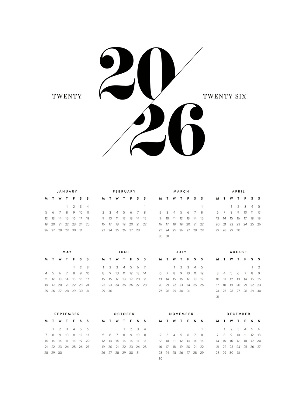 Calendar 2026 Poster for Calendar 2026 and 2026