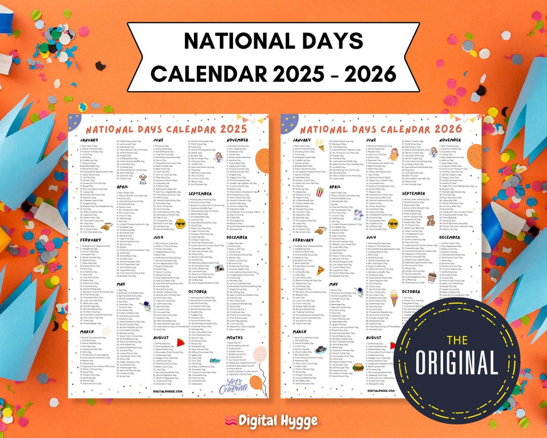Calendar August 26 National Day National Days Calendar Printable regarding National Day Calendar UK 2026