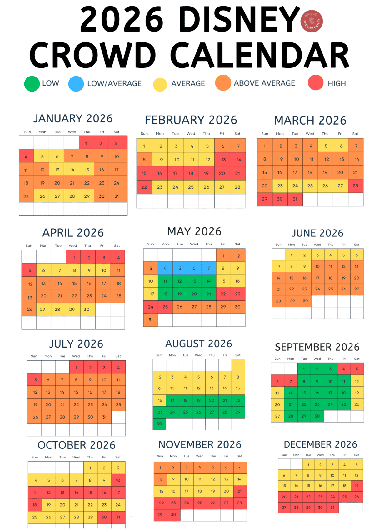 Disney World Crowd Calendar 2026 regarding WDW Attendance Calendar 2026