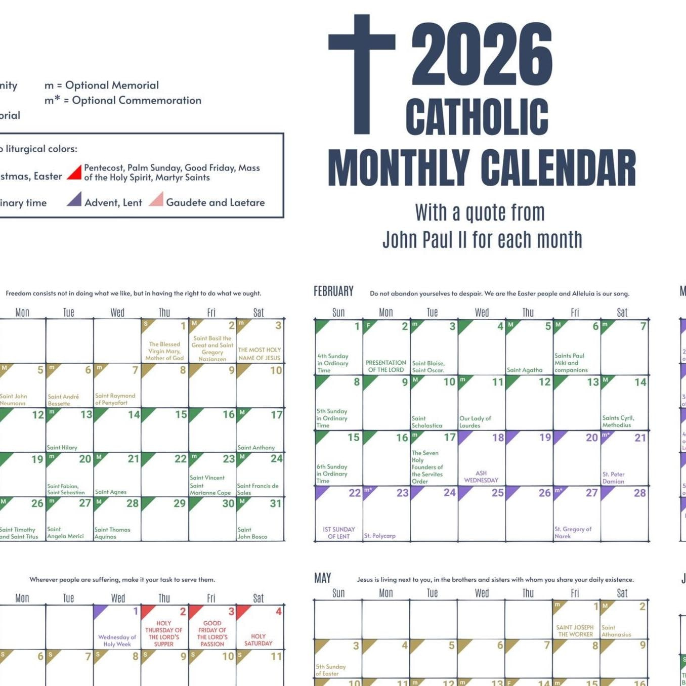 Episcopal Church Calendar 2026 Organization For Church And Clergy regarding Catholic Liturgical Desk Calendar 2026