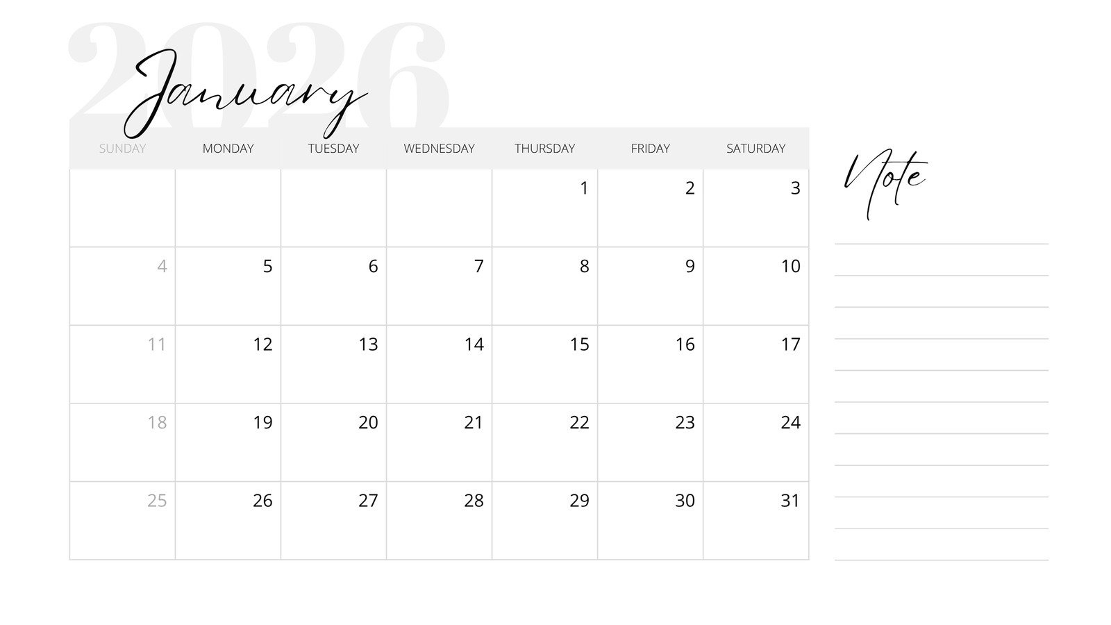 Free And Editable January 2026 Calendar Templates | Canva regarding January 2026 Appointment Calendar Printable