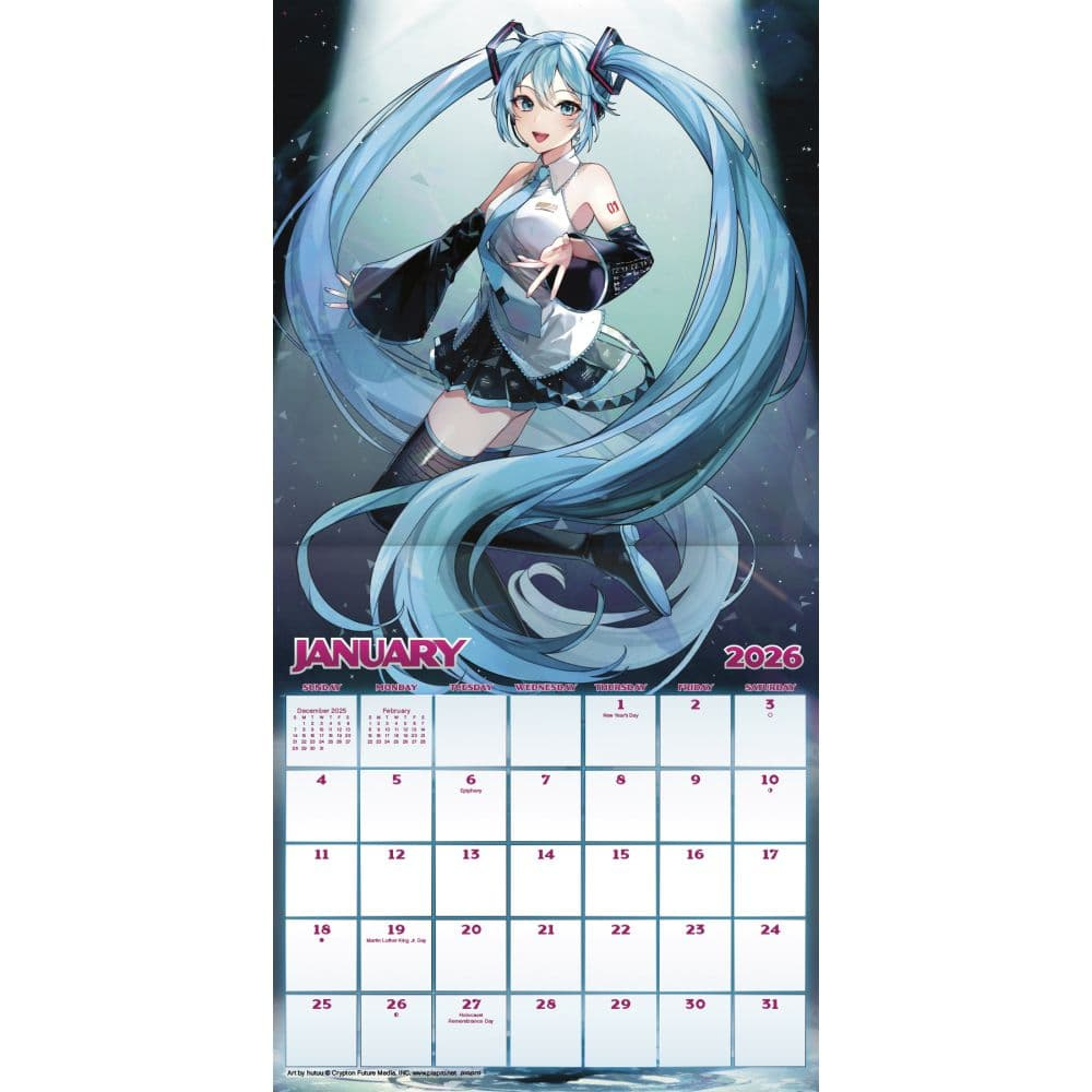 Hatsune Miku 2026 Wall Calendar - Calendars intended for Anime Calendar 2026 Releases