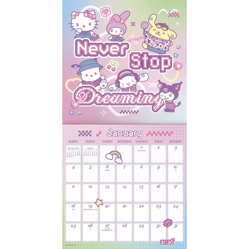 Hello Kitty And Friends Exclusive With Decal 2026 Wall Calendar in Hello Kitty May Calendar 2026