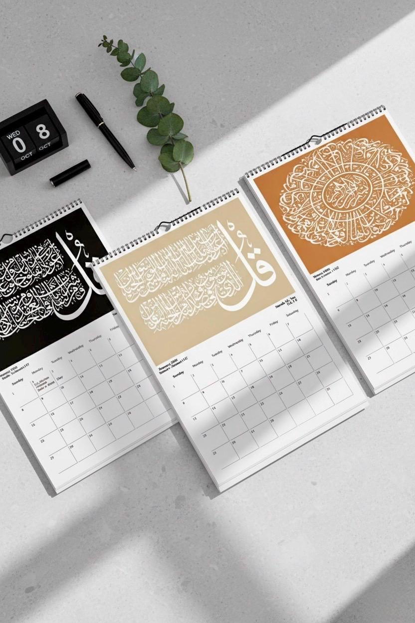 Islamic Calendar 2026 | Hijri 1447–1448 Wall Calendar | Arabic with Islamic Calendar 2026 Mauritius