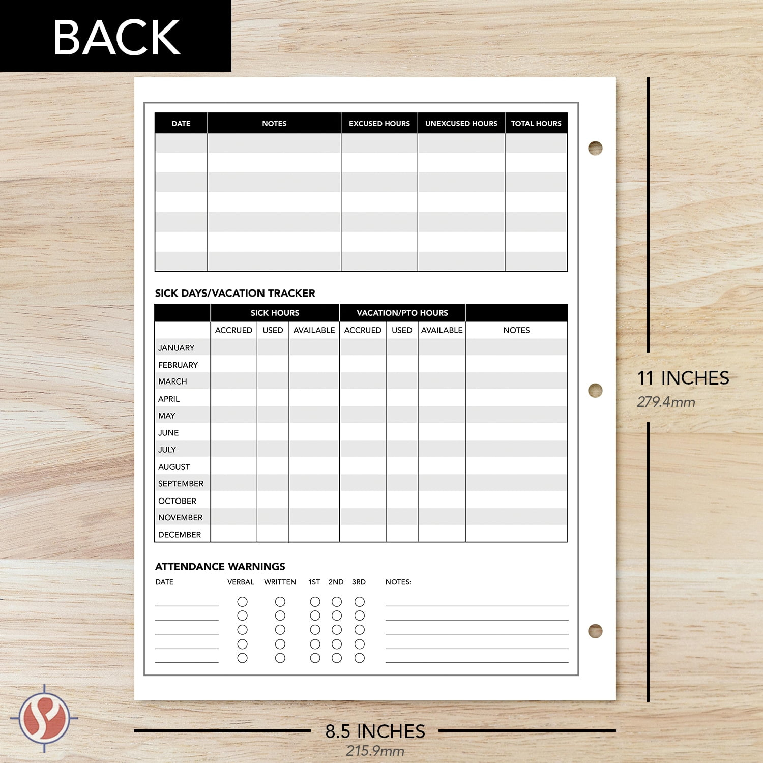 Office Attendance Tracking Form 2026 Employee Attendance Calendar with Daily Attendance Sheet 2026