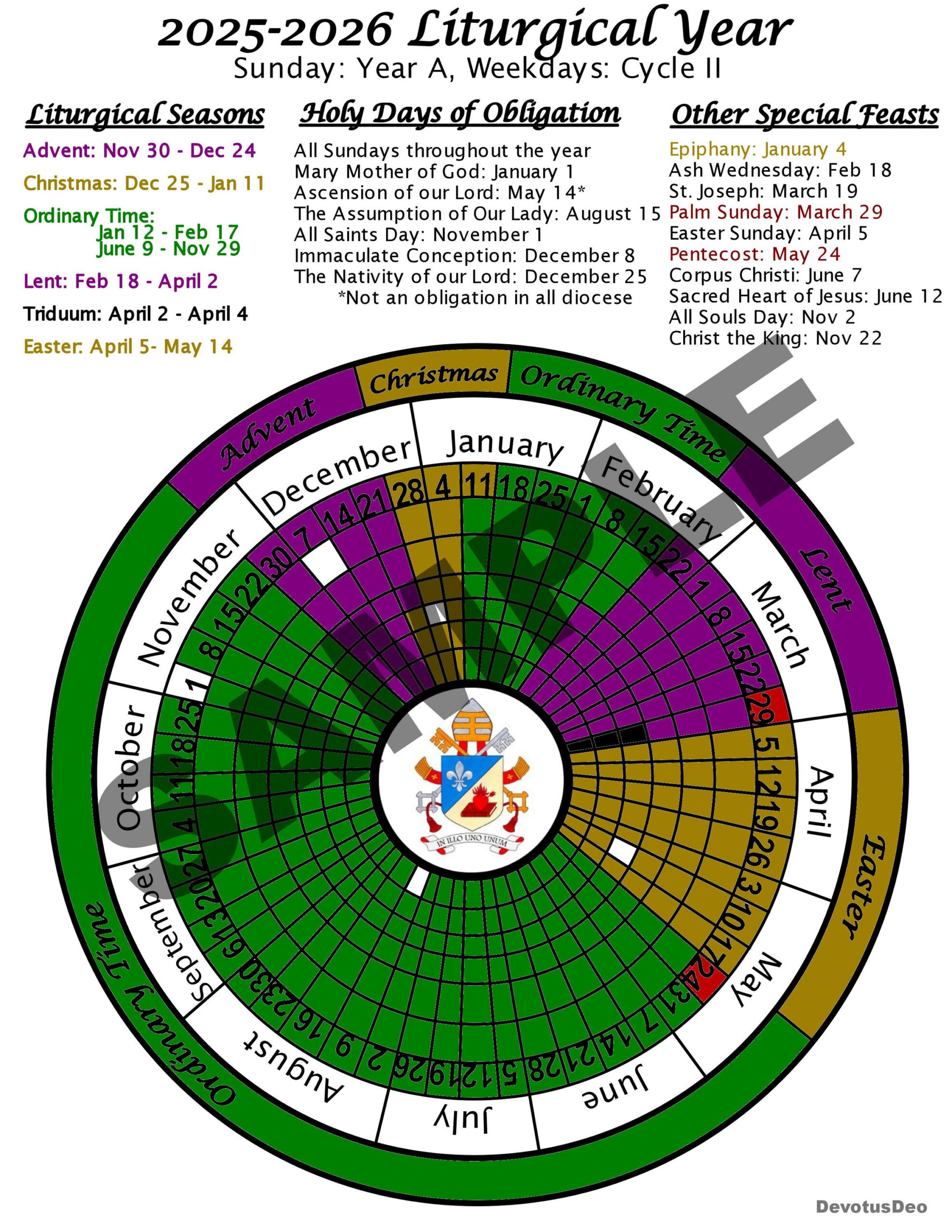 Printable 2026 Liturgical Calendar, Downloadable Catholic with Liturgical Calendar For Ireland 2026