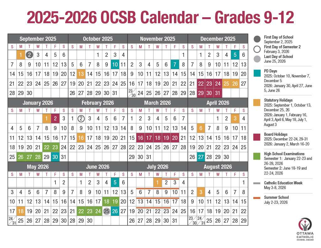 What Parents Need To Know At The Start Of The School Year – The intended for Ottawa Catholic School Board Calendar 2026